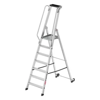 HAILO Master P80 mobilūs platforminiai laiptai, aliuminis, 7 pakopos