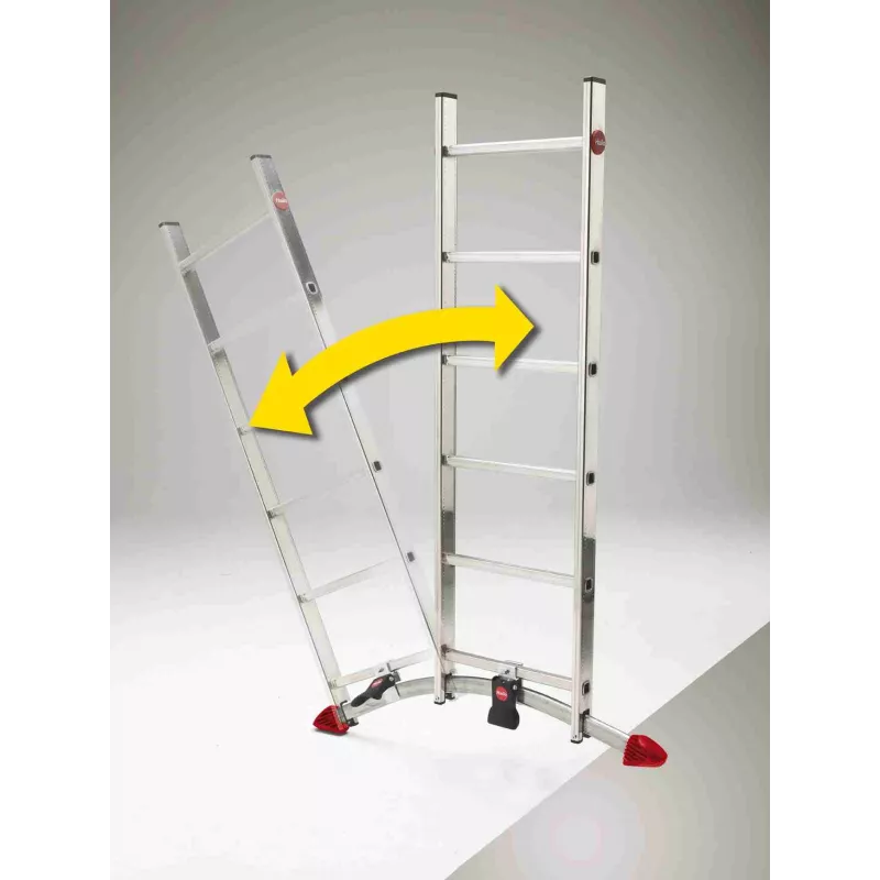 HAILO ProfiLOT Kombinuotos kopėčios S100, aliuminis, 3x12 pakopų, 150 kg, EN 131 Professional