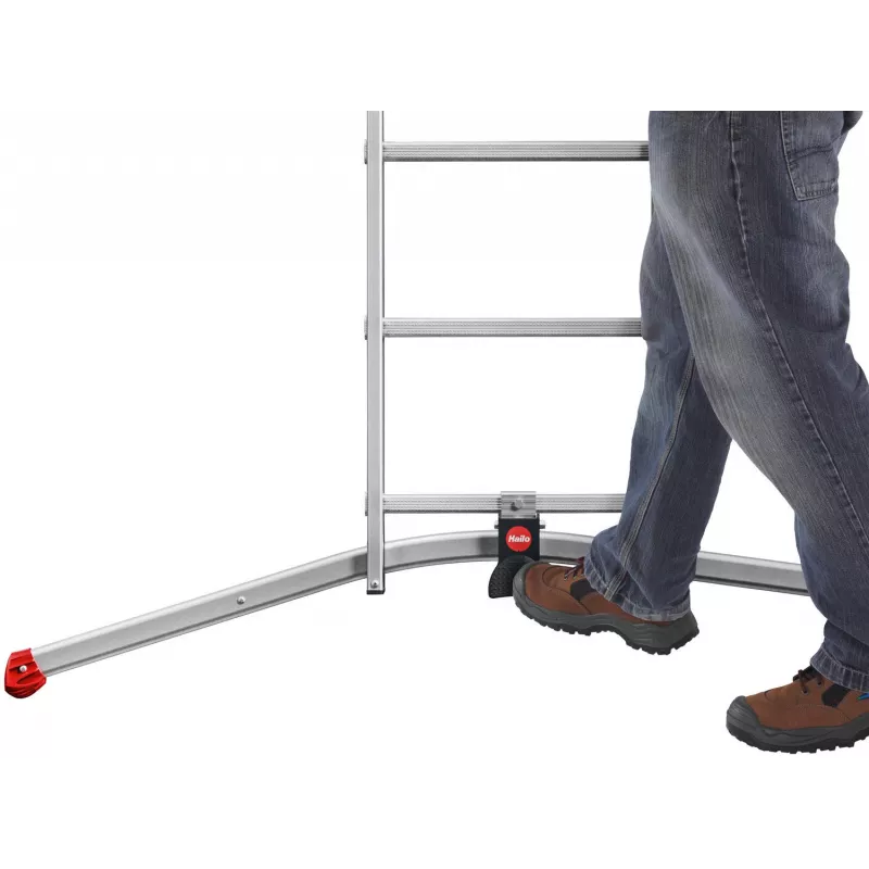Hailo S100 ProfiLOT universali kopėčios, aliuminis, 2x6+1x5 laipteliai, 3 dalių, maks. apkrova 150 kg