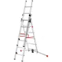 Hailo S100 ProfiLOT universali kopėčios, aliuminis, 2x6+1x5 laipteliai, 3 dalių, maks. apkrova 150 kg