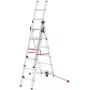 Hailo S100 ProfiLOT kombinuotos kopėčios, aliuminis, 3 dalių, 2x9+1x8 laipteliai, maks. darbinis aukštis 7,00 m