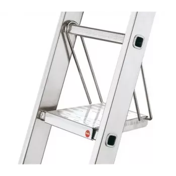 HAILO SavetyLine papildoma pakopa ant laiptų, 2 pakopų sulankstoma pakopėlė, aliuminis, 150 kg talpa, TÜV/GS