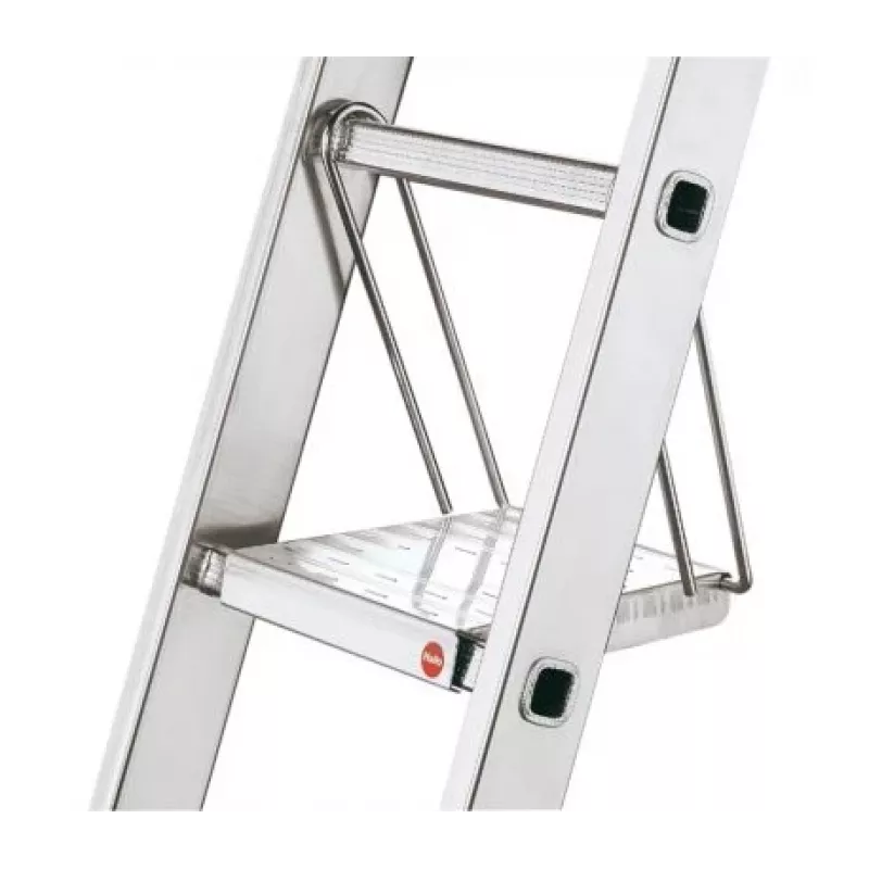 HAILO SavetyLine papildoma pakopa ant laiptų, 2 pakopų sulankstoma pakopėlė, aliuminis, 150 kg talpa, TÜV/GS