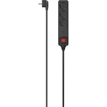 Hama 00223151 išmanusis prailgintuvas, 3 kintamosios srovės lizdai, 1,4 m laidas, 3680 W, Wi-Fi, Alexa ir Google Home, baltas