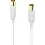 Hama antenos kabelis, koaksialinis kištukas - koaksialinis lizdas, auksuotas, 5,0 m, 120 dB 00202025