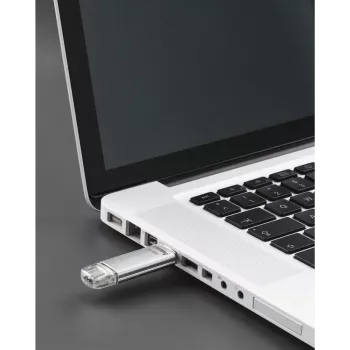 Hama C-Laeta 128GB USB 3.1 Gen 1 dviguba USB-A/USB-C atmintinė - sidabrinė 00213109