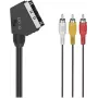 Hama Classic Line SCART į 3 RCA audio/video kabelis, 1,5 m, juodas 00305015