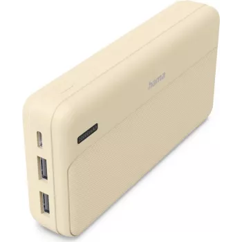 Hama Power Pack Pocket 20, 20000 mAh, 2x USB-A, Smėlio spalvos (00201775)