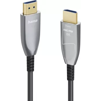 Hama itin didelio greičio HDMI aktyvusis optinis kabelis, 8K, 10 m, aliuminis, sertifikuotas 00202035