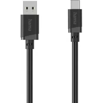 Hama USB-A į USB-C kabelis, 0,5 m, juodas (00201818)