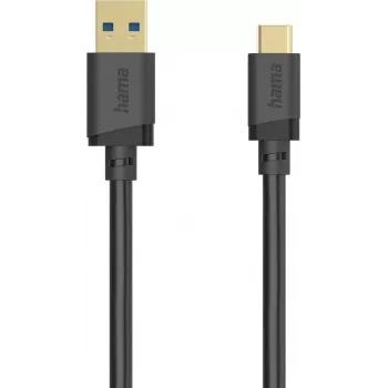 Hama USB-C laidas, USB-A į USB-C, USB 3.2 Gen1, 5 Gbit/s, 0,25 m, juodas 00202004