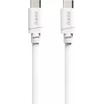 Hama USB-C į USB-C įkrovimo kabelis, 60 W Power Delivery, 1 m, baltas (00201807)