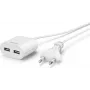 Hama USB maitinimo šaltinis su 1,9 m kabeliu, 2,4 A, 2x USB-A, baltas (00223203)