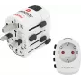 Hama World Travel Pro universalus kelionių adapteris, 3 polių, 1500W, baltas 00223465
