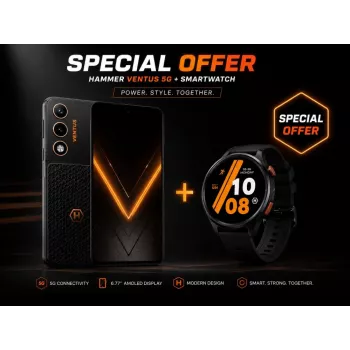 Hammer Ventus 5G 6,77 inch AMOLED 5G išmanusis telefonas 8GB RAM 256GB juodas