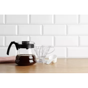 HARIO V60-01 Plastic Coffee Dripper Clear 1-2 Cups