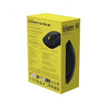 Hator Quasar 3 Ultra 8K Wireless Gaming Mouse Black