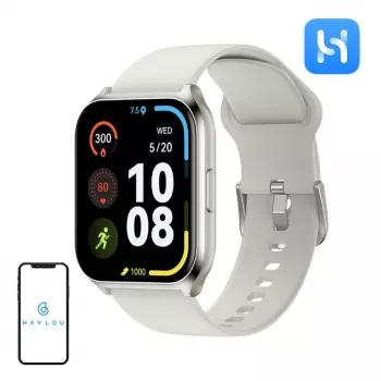 Haylou LS02 Pro išmanusis laikrodis - 1.85 colio TFT LCD, sidabrinis, IP68, 10 dienų baterija
