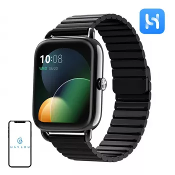 HAYLOU RS4 Plus Smartwatch Black – 1.78 colio AMOLED, IP68, širdies ritmo ir SpO2 matavimas, 10 dienų baterija