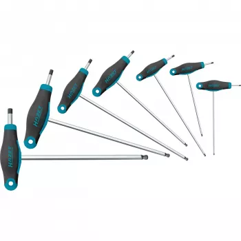HAZET 829KK/7 7 dalių atsuktuvų rinkinys su 3 komponentų Power-Grip3 rankenomis ir susukamuoju krepšiu