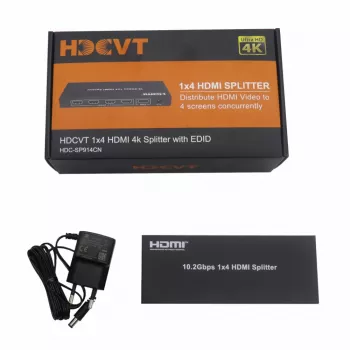 HDCVT HDC-SP914CN 1x4 HDMI 1.4 skirstytuvas 4K su EDID valdymu