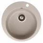 HELIKA Kriauklė Clarus SR100-110W Granito kompozito virtuvės kriauklė juoda 780x500mm