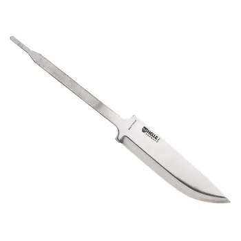 Helle Gaupe K310 Clinch peilis - trigubai laminuotas nerūdijantis plienas, garbanoto beržo rankena, odinė makštis