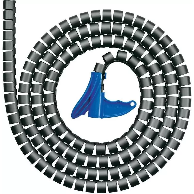 HellermannTyton HWPP25L2 Spiraliuotas kabelio apvyniojimas - 2 m, 25 mm, juoda, polipropilenas (PP)