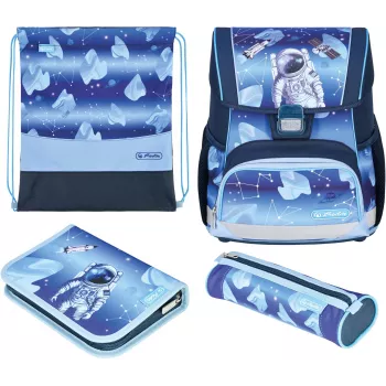 Herlitz Loop Plus Cosmic Explorer mokyklinės kuprinės rinkinys