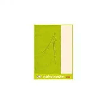 herlitz Milimetrinio popieriaus blokas DIN A3, 80 gsm, 20 lapų, raudonas 1 mm tinklelis, be medienos, sustiprintas pagrindas (690305)