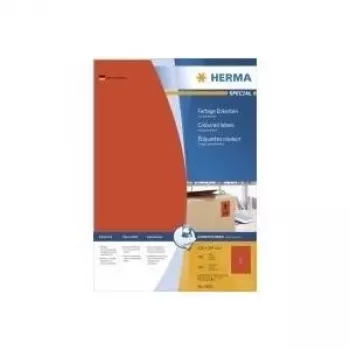 HERMA Special 4402 Permanentios matinės raudonos A4 popieriaus etiketės - 100 lapų (100 etikečių)