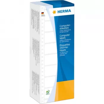 HERMA White Continuous Feed Computer Labels 147.32x99.2 mm Perforated 3000 pcs