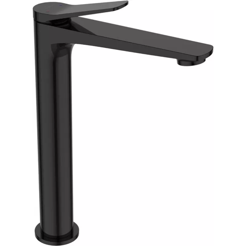 High Peak High Basin Mixer Nestos Black Gloss