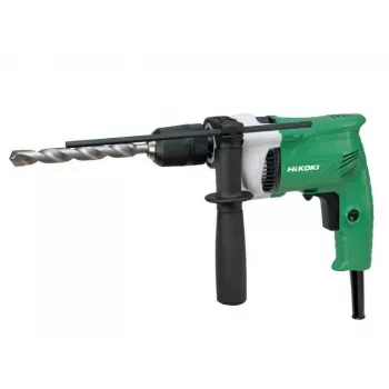 HiKOKI DV16VSSWUZ 600W tinklinis smūginis gręžtuvas su raktiniu griebtuvu, kintamu greičiu, atbuline eiga, pagalbine rankena ir gylio matuokliu