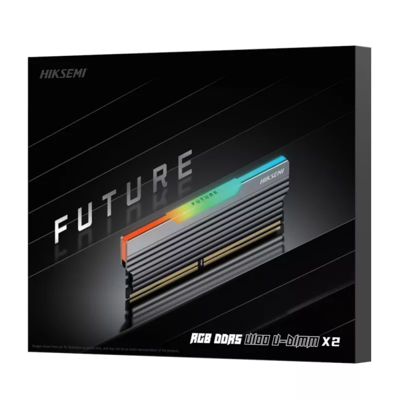 HIKSEMI Future RGB 32GB (2x16GB) 6000MHz DDR5 UDIMM atminties rinkinys, CL30, juoda