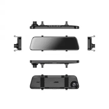 Hikvision AE-DC4928-N6PRO 2K AI vaizdo registratorius su 9,35 colio IPS jutikliniu ekranu, dvigubomis kameromis, veidrodėlio laikikliu, juodos spalvos