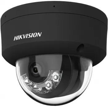 Hikvision DS-2CD2143G2-LIS2U(2.8mm)(BLACK) 4MP AcuSense kupolinė IP vaizdo stebėjimo kamera, 2.8mm fiksuotas objektyvas, juoda