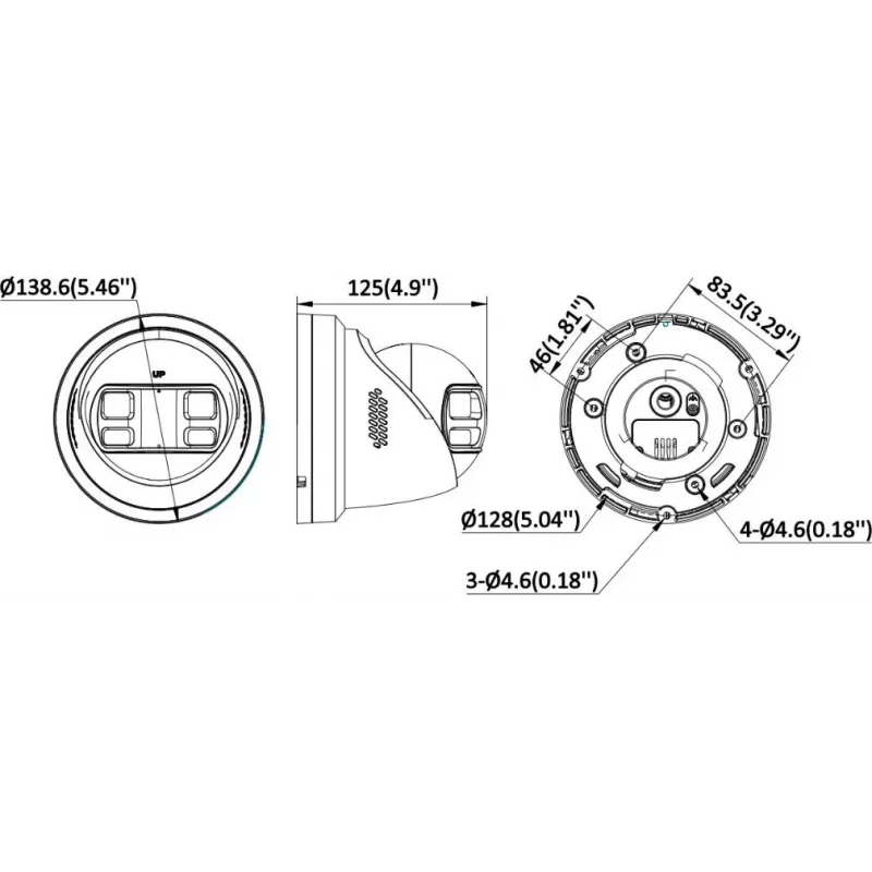 Hikvision DS-2CD23127G3P-LIS2UY/SL 12MP 180° Turret Network Camera su AcuSense