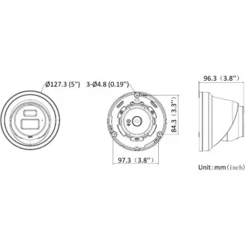 Hikvision DS-2CD2343G2-LI2U(2.8mm) 4MP kupolinė IP kamera, Live-Guard, AcuSense, juoda