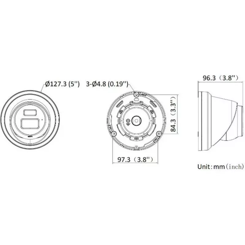 Hikvision DS-2CD2343G2-LI2U(2.8mm) 4MP kupolinė IP kamera, Live-Guard, AcuSense, juoda