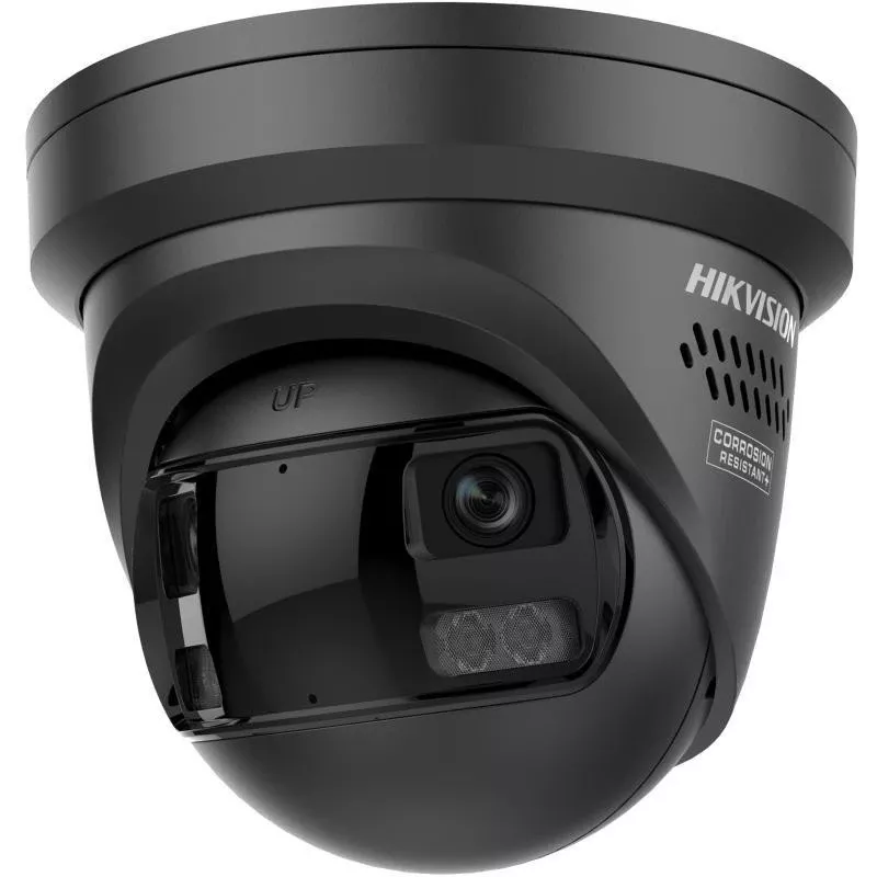 Hikvision DS-2CD2363G2P-LISU/SL 180° panoraminė AcuSense tinklo kamera, 2×4mm objektyvas, 3840×1080, juoda DS-2CD2363G2P-LISU/SL(180°)(O-STD)/BLACK