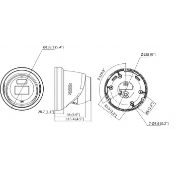 Hikvision DS-2CD2367G3-LIS2UY/SRB 6MP AcuSense kupolinė tinklo kamera, 2.8mm, juoda