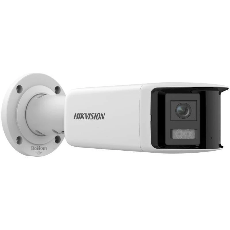 Hikvision DS-2CD2T46G2P-ISU/SL(2.8MM)(C) 4MP Panoraminė AcuSense IP kamera, 2x 2.8mm, 180° matymo laukas, IP67, PoE