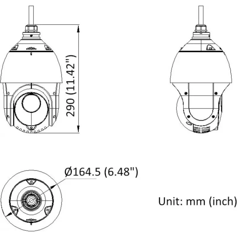 Hikvision DS-2DE4825IWG1-E 8MP 25x PTZ kupolinė IP vaizdo kamera su AcuSense, 100m IR, PoE+