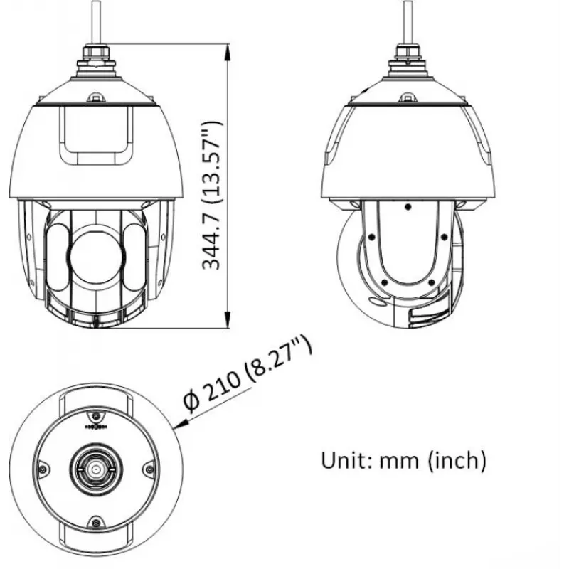 Hikvision DS-2DE5425IWG1-E 4MP 25x IR lauko PTZ kupolinė IP kamera (2560 x 1440, IP66, PoE+)