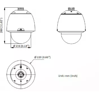 Hikvision DS-2DE5432WG1-E 4MP PTZ kupolinė IP apsaugos kamera, 32x optinis priartinimas, 150m IR, PoE+