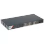 Hikvision DS-3E1528-SI-24T4F Layer 2 valdomas PoE jungiklis, 24 PoE prievadai, 4 SFP aukštutinės jungtys, 370W PoE biudžetas