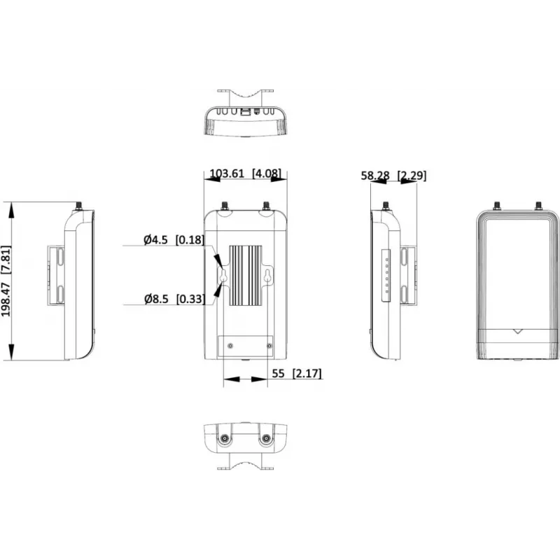 Hikvision DS-3WFB-EI-5ACG 5GHz lauko belaidis tiltas (300Mbps, 16dBi, IP65)