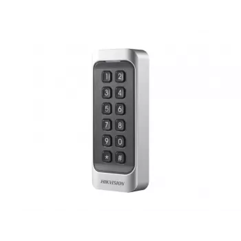 Hikvision DS-K1107AMK artumo skaitytuvas su klaviatūra, Mifare, 13.56 MHz, Wiegand/RS-485, IP65