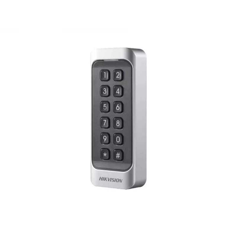Hikvision DS-K1107AMK artumo skaitytuvas su klaviatūra, Mifare, 13.56 MHz, Wiegand/RS-485, IP65